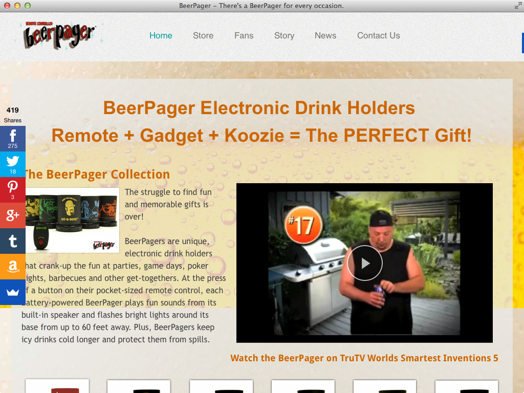 BeerPager website by PlanStartGrow.com